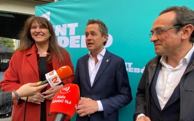 Laura Borràs, Lluís Matas i Josep Rull a l'acte de Sabadell | Helena Molist